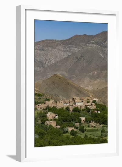 A Village and Terraced Fields of Wheat and Potatoes in the Panjshir Valley, Afghanistan, Asia-Alex Treadway-Framed Photographic Print