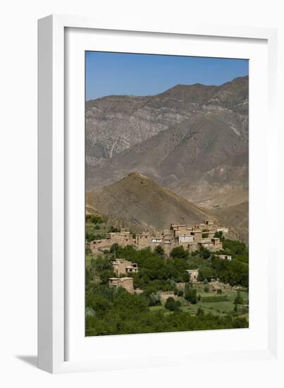 A Village and Terraced Fields of Wheat and Potatoes in the Panjshir Valley, Afghanistan, Asia-Alex Treadway-Framed Photographic Print