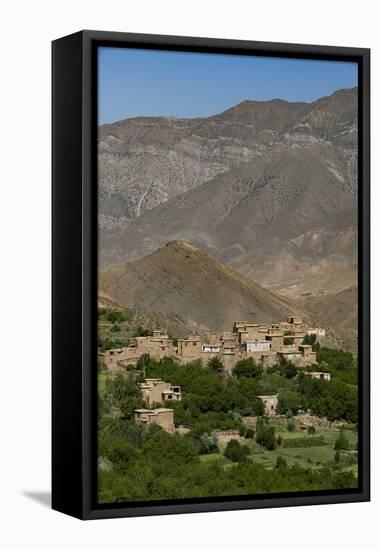 A Village and Terraced Fields of Wheat and Potatoes in the Panjshir Valley, Afghanistan, Asia-Alex Treadway-Framed Stretched Canvas
