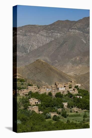 A Village and Terraced Fields of Wheat and Potatoes in the Panjshir Valley, Afghanistan, Asia-Alex Treadway-Stretched Canvas