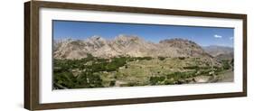 A Village and Terraced Fields of Wheat and Potatoes in the Panjshir Valley, Afghanistan, Asia-Alex Treadway-Framed Photographic Print