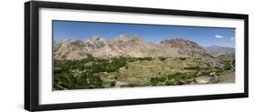 A Village and Terraced Fields of Wheat and Potatoes in the Panjshir Valley, Afghanistan, Asia-Alex Treadway-Framed Photographic Print