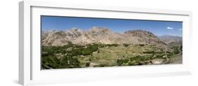 A Village and Terraced Fields of Wheat and Potatoes in the Panjshir Valley, Afghanistan, Asia-Alex Treadway-Framed Photographic Print