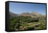 A village and terraced fields of wheat and potatoes in the Panjshir valley in Afghanistan, Asia-Alex Treadway-Framed Stretched Canvas