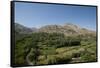 A village and terraced fields of wheat and potatoes in the Panjshir valley in Afghanistan, Asia-Alex Treadway-Framed Stretched Canvas