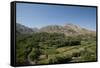 A village and terraced fields of wheat and potatoes in the Panjshir valley in Afghanistan, Asia-Alex Treadway-Framed Stretched Canvas