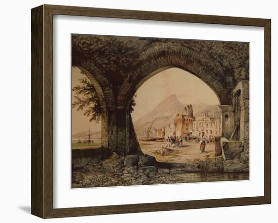 A Village Assembly, Italy-Consalvo Carelli-Framed Giclee Print