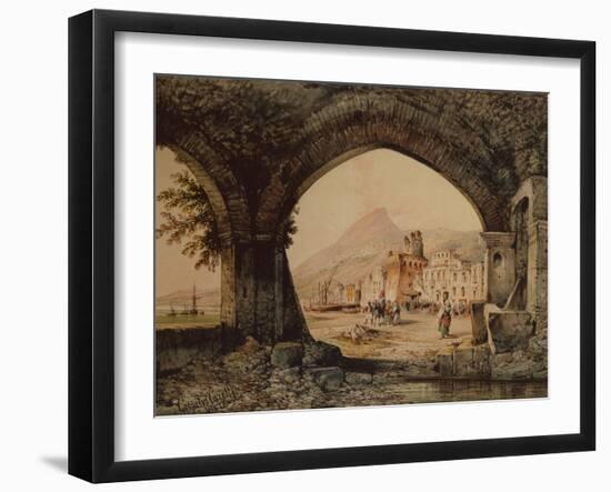 A Village Assembly, Italy-Consalvo Carelli-Framed Giclee Print