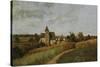 A Village at Harvest Time-Henri-Joseph Harpignies-Stretched Canvas