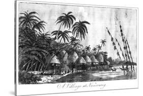 A Village at Nancowry, Nicobar Islands, 1799-null-Stretched Canvas