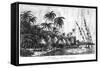 A Village at Nancowry, Nicobar Islands, 1799-null-Framed Stretched Canvas
