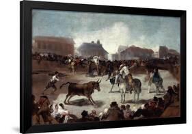 A Village Bullfight, C1812-1814-Francisco de Goya-Framed Premium Giclee Print