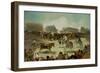 A Village Bullfight-Francisco de Goya-Framed Giclee Print