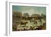 A Village Bullfight-Francisco de Goya-Framed Giclee Print