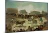 A Village Bullfight-Francisco de Goya-Mounted Giclee Print