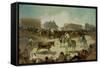 A Village Bullfight-Francisco de Goya-Framed Stretched Canvas