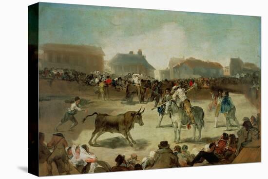 A Village Bullfight-Francisco de Goya-Stretched Canvas