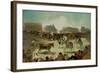 A Village Bullfight-Francisco de Goya-Framed Giclee Print