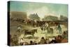A Village Bullfight-Francisco de Goya-Stretched Canvas
