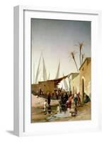 A Village by the Nile-Herman David Salomon Corrodi-Framed Giclee Print