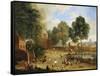 A Village Fair-Alexander Van Bredael-Framed Stretched Canvas