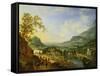 A Village Fete in the Rhine Valley-Jan The Elder Griffier-Framed Stretched Canvas