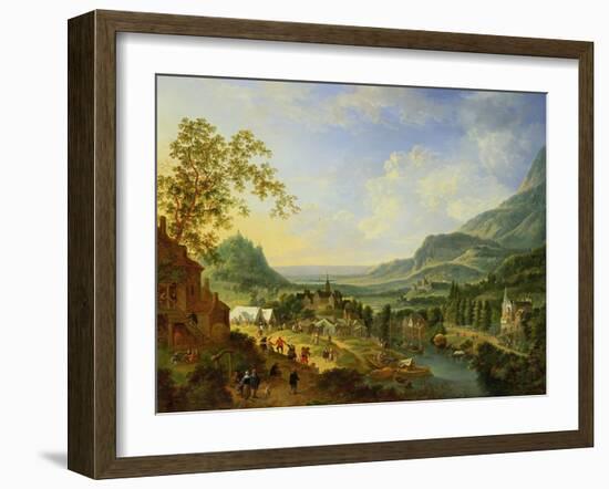 A Village Fete in the Rhine Valley-Jan The Elder Griffier-Framed Giclee Print