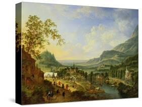 A Village Fete in the Rhine Valley-Jan The Elder Griffier-Stretched Canvas