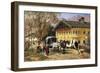 A Village Gathering in Bavaria-Lorenzo Il Quaglio-Framed Giclee Print