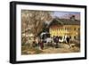 A Village Gathering in Bavaria-Lorenzo Il Quaglio-Framed Giclee Print