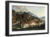 A Village in a Mountainous Landscape-Giosafatto Alfieri-Framed Art Print