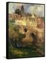 A Village in East Linton, Haddington-James Paterson-Framed Stretched Canvas