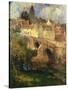 A Village in East Linton, Haddington-James Paterson-Stretched Canvas