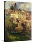 A Village in East Linton, Haddington-James Paterson-Stretched Canvas