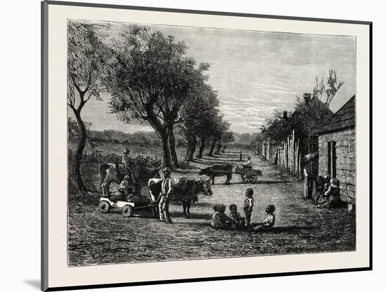 A Village in Georgia, USA, 1870s-null-Mounted Giclee Print