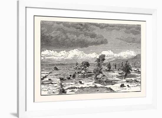 A Village in the Interior of Laos-null-Framed Giclee Print