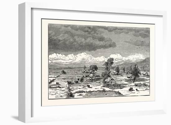 A Village in the Interior of Laos-null-Framed Giclee Print