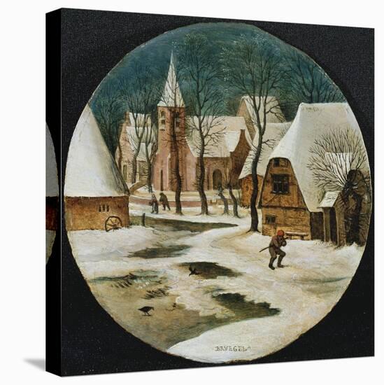 A Village in Winter-Hendrik Avercamp-Stretched Canvas