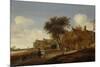 A Village Inn with Stagecoach, Salomon Van Ruysdael-Salomon van Ruysdael-Mounted Premium Giclee Print