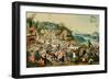 A Village Kermesse and Peasants Dancing Round a Maypole-Pieter Brueghel the Younger-Framed Giclee Print