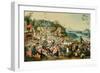 A Village Kermesse and Peasants Dancing Round a Maypole-Pieter Brueghel the Younger-Framed Giclee Print