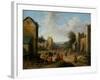 A Village Landscape with Peasants, 16Th-17Th Century (Oil on Oak Panel)-Joost Cornelisz Droochsloot-Framed Giclee Print