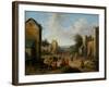 A Village Landscape with Peasants, 16Th-17Th Century (Oil on Oak Panel)-Joost Cornelisz Droochsloot-Framed Giclee Print