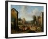 A Village Landscape with Peasants, 16Th-17Th Century (Oil on Oak Panel)-Joost Cornelisz Droochsloot-Framed Giclee Print