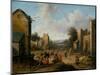 A Village Landscape with Peasants, 16Th-17Th Century (Oil on Oak Panel)-Joost Cornelisz Droochsloot-Mounted Giclee Print