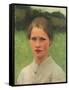 A Village Maiden, 1886 (Oil on Canvas)-George Clausen-Framed Stretched Canvas