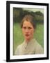 A Village Maiden, 1886 (Oil on Canvas)-George Clausen-Framed Giclee Print