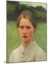 A Village Maiden, 1886 (Oil on Canvas)-George Clausen-Mounted Giclee Print