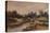 'A Village on a River', c1824, (1935)-Peter De Wint-Stretched Canvas
