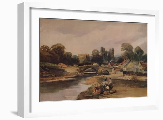 'A Village on a River', c1824, (1935)-Peter De Wint-Framed Giclee Print